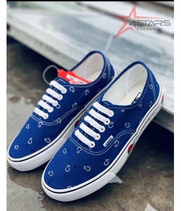 vans off the wall blue shoes