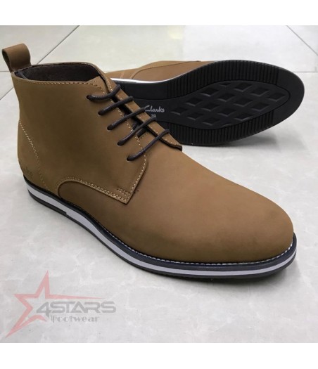 Clarks Soft Leather Casual Boots - Brown