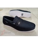 Lacoste Slip On Leather Loafers - Black