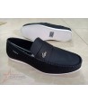 Lacoste Slip On Leather Loafers - Black