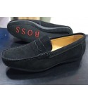 Boss Custom Suede Loafers - Black