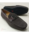 LV Custom Suede Loafers - Coffee Brown