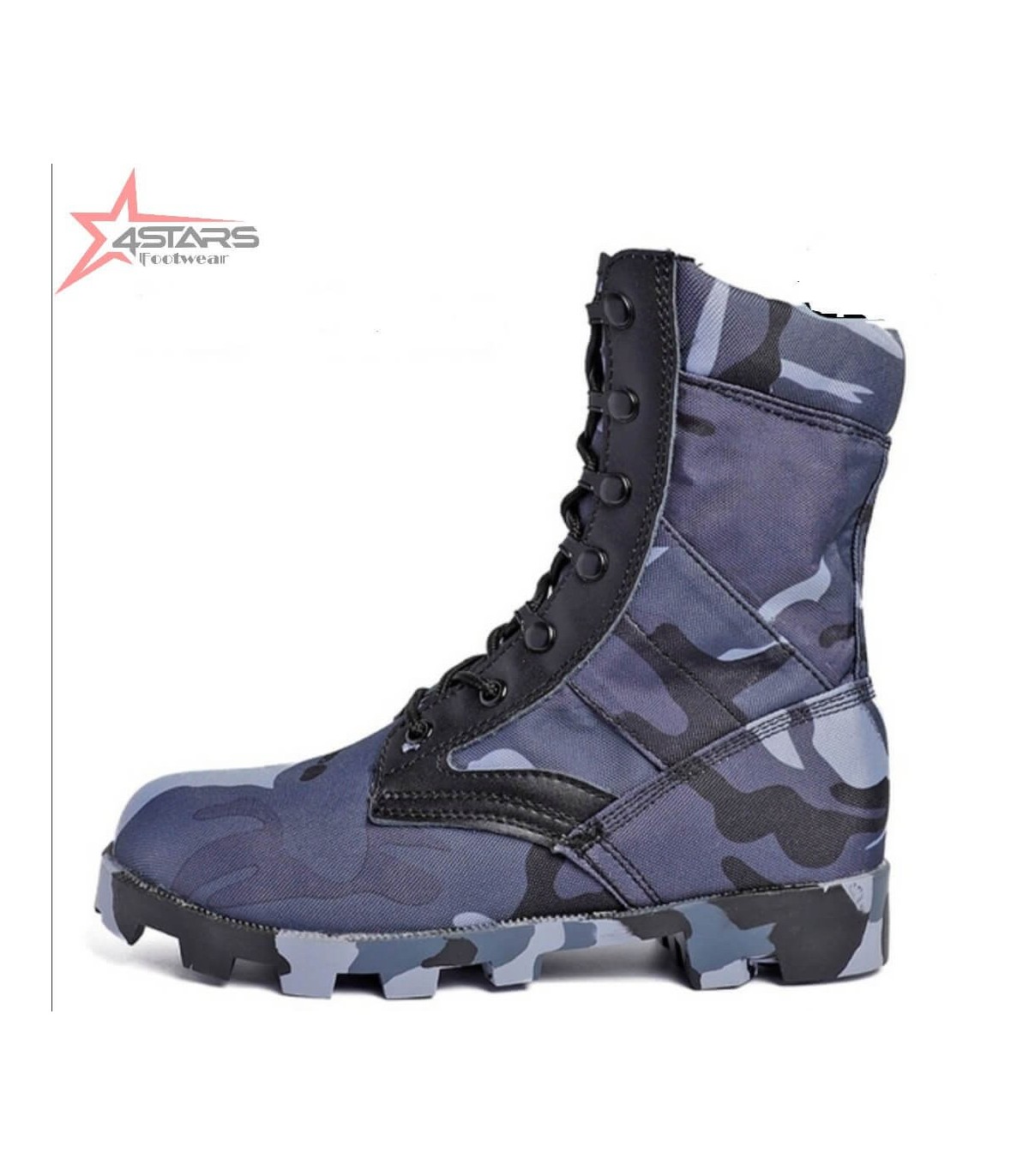 Siwar Combat Boots - Blue Camo