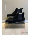 Slip On Oxford Billionaire Chelsea Boots - Black