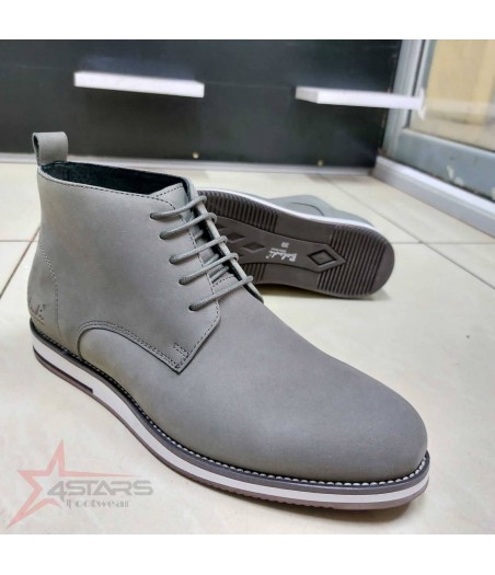 Bolludi Soft Leather Boots - Grey