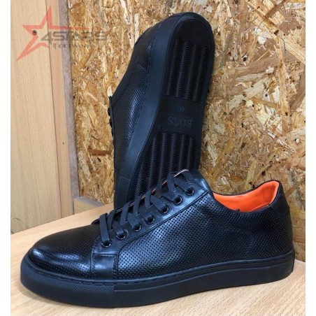 Hugo Boss Leather Sneakers - Black