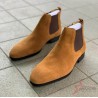 Slim Sole Suede Chelsea Boots - Brown