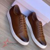 Armani Leather Sneakers - Brown
