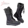Ladies Laced Up Suede Boots - Grey