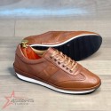 Ducavelli Men's Leather Sneakers - Brown