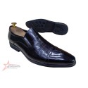 SM Genuine Leather Slip On Official Shoes - Black
