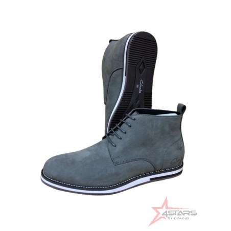 Clarks Suede Leather Boots - Grey