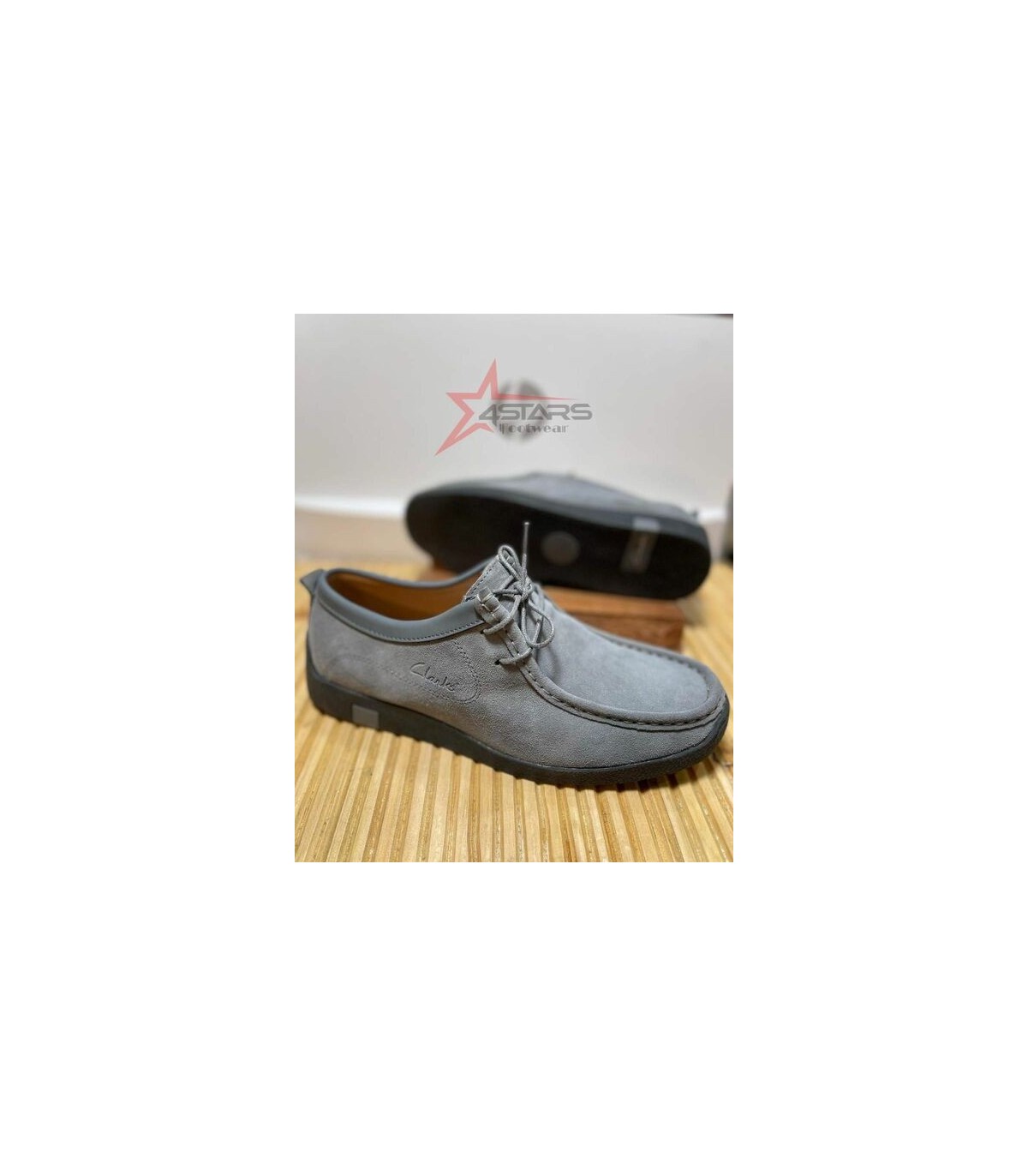 Clarks Suede Loafers - Grey
