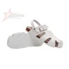 Cork Closed Leather Sandals - White