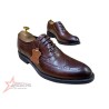 SM Genuine Leather Laced Oxford Official Shoes - Coffee