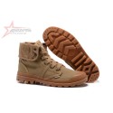 Palladium Pallabrouse Brown High-top Military Ankle Boots