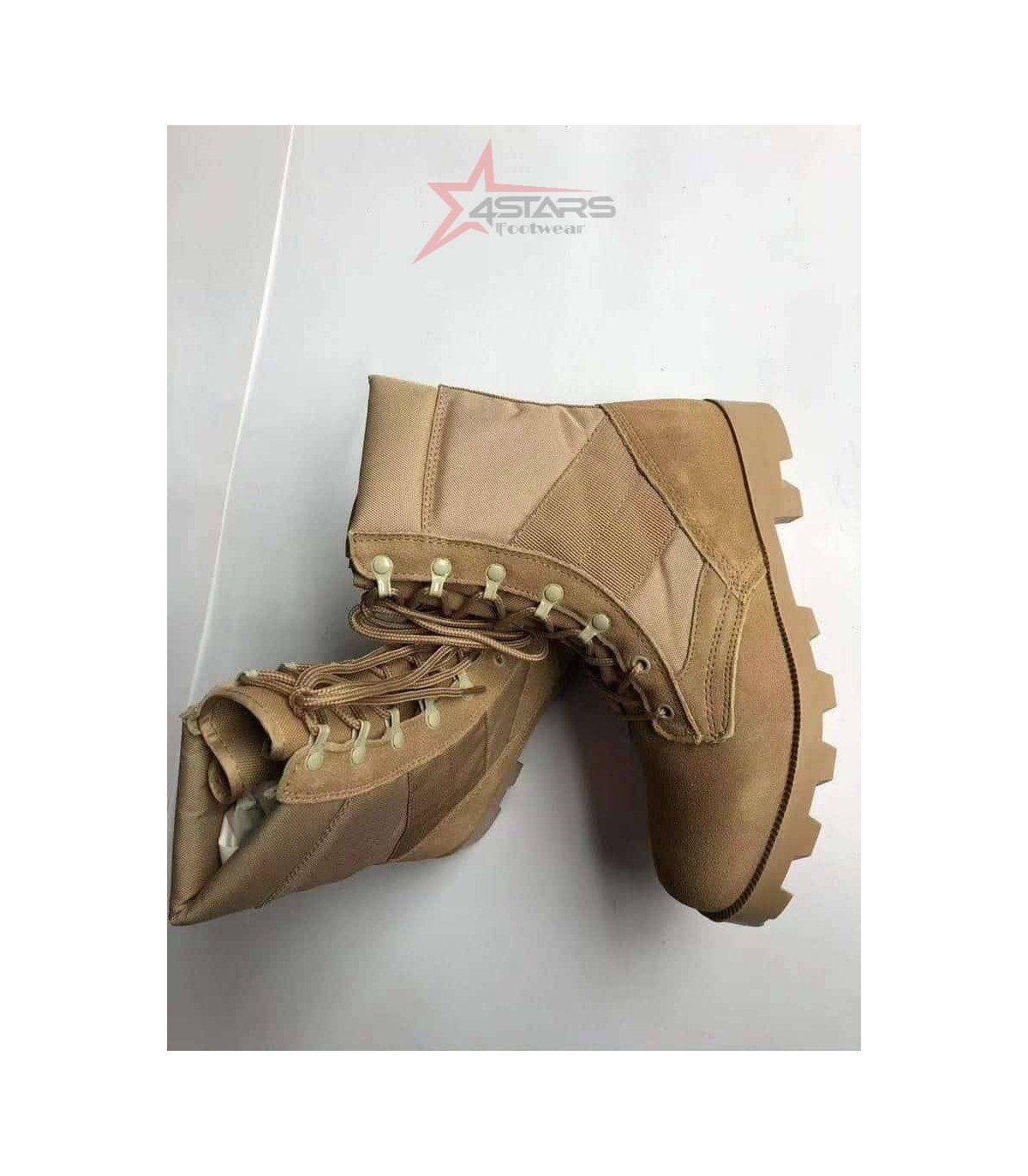 Siwar Non Zipped Military Boots - Dark Brown