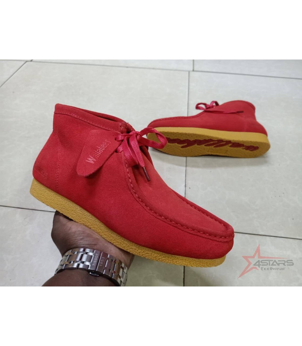 Clarks Wallabees High Tops - Red