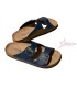 Slip On Cork Sandals - Navy