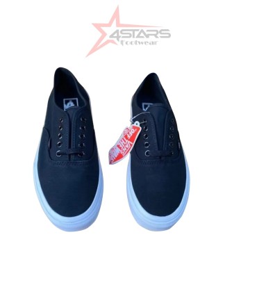 Plain Classic Vans  - Black White Sole