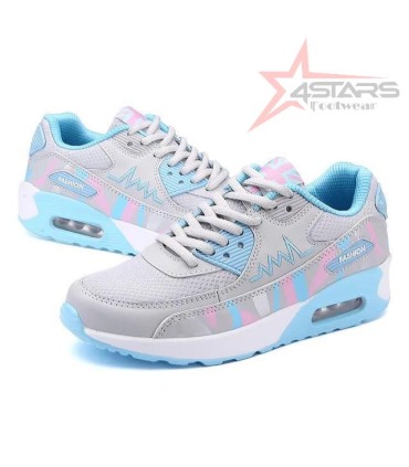 Ladies Fashion Sneakers - Grey/Blue