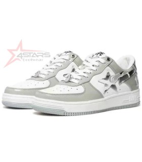 A Bathing Ape Bape Sta Patent Leather Grey