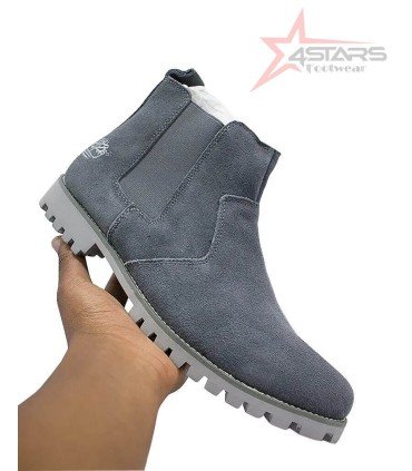 Timberland Slip On Suede Chelsea Boots - Grey