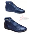 Calvin Klein Designer Leather Sneaker Boot - Navy