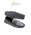 Louis Vuitton Checkered Genuine Leather Loafers - Grey/Black