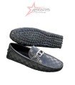 Louis Vuitton Checkered Genuine Leather Loafers - Grey/Black Louis Vuitton Genuine Leather Checkered Loafers - Black