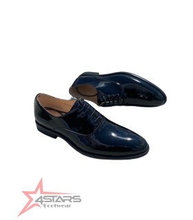 Louis Vuitton Wet Look Leather Quality Black Brown Shoes in