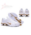 Nike Shox R4 - White and Gold