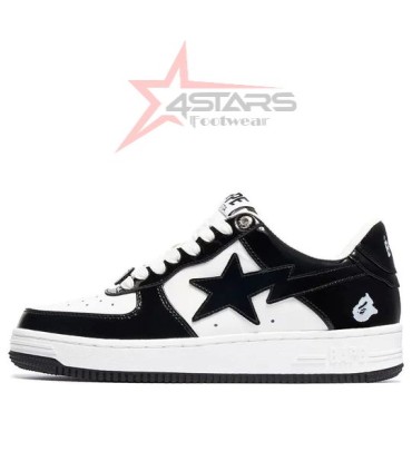 A Bathing Ape Bape Sta Patent Leather - Black/White