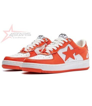 A Bathing Ape Bape Sta Patent Leather - Orange