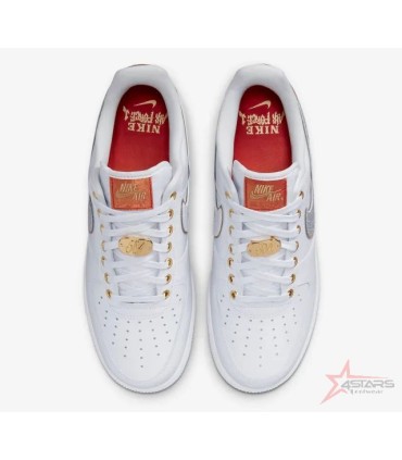 Nike Air Force 1 Low NOLA White Metallic Gold University Red