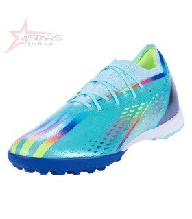 Adidas X Speedportal.1 TF Artificial Turf Soccer Shoe - Clear Aqua/Solar Red/Power Blue