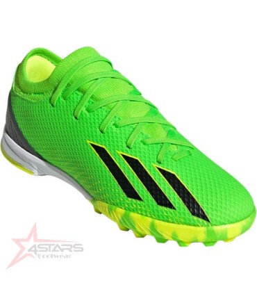 Adidas X Speedportal.3 TF Artificial Turf Soccer Shoe - Solar Green/Core Black/Solar Yellow