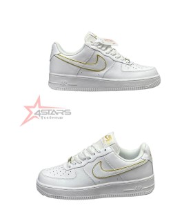 Nike Air Force 1 Custom - White/Gold