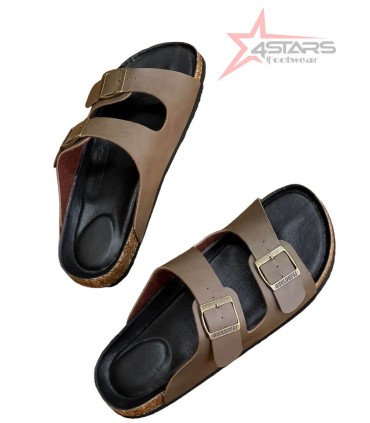 Slip On Guoluofei Cork Sandals - Coffee