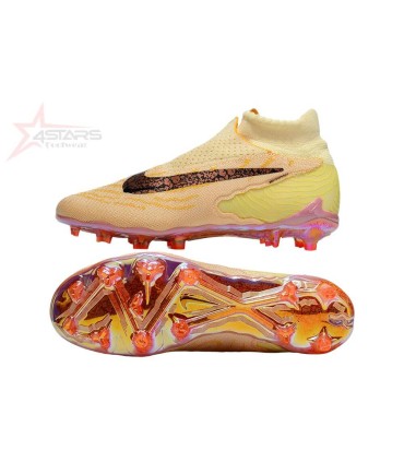 Nike Phantom GX Elite DF AG Artificial Grass Soccer Cleats - Yellow/Black/Pink