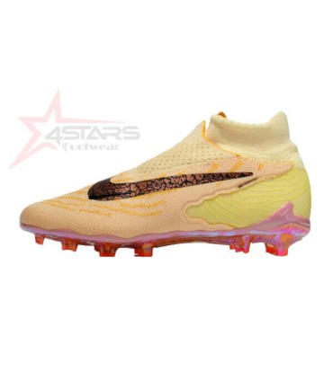 Nike Phantom GX Elite DF AG Artificial Grass Soccer Cleats - Yellow/Black/Pink