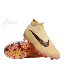 Nike Phantom GX Elite DF AG Artificial Grass Soccer Cleats - Yellow/Black/Pink