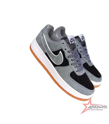 Nike Air Force 1 Low Suede Grey Black Gum