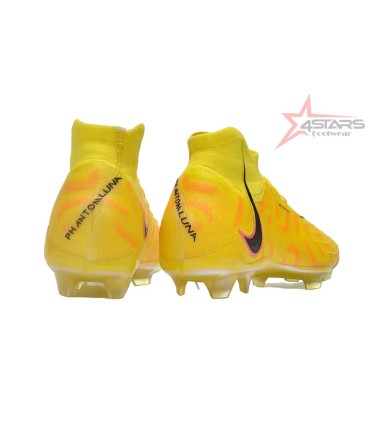 Nike Phantom Luna Elite FG Firm Ground Soccer Cleats - Yellow/Black/Pink