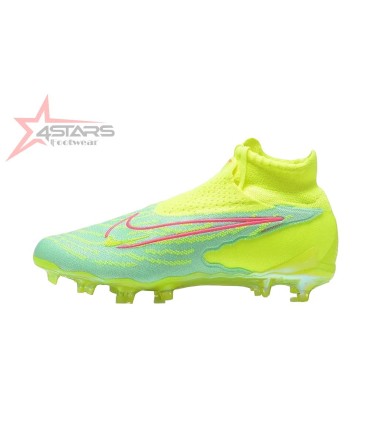 Nike Phantom GX Elite DF Link FG Firm Ground Soccer Cleats - Green/Pink