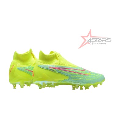 Nike Phantom GX Elite DF Link FG Firm Ground Soccer Cleats - Green/Pink