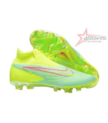 Nike Phantom GX Elite DF Link FG Firm Ground Soccer Cleats - Green/Pink