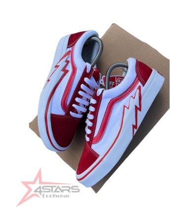 Vans Skate Bolt Shoes - White Red