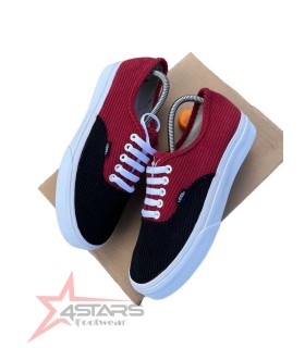 Corduroy Vans - Maroon/Black