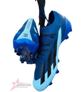 Adidas X Crazyfast.1 FG Soft Ground Soccer Cleats - Blue/Jade/Black